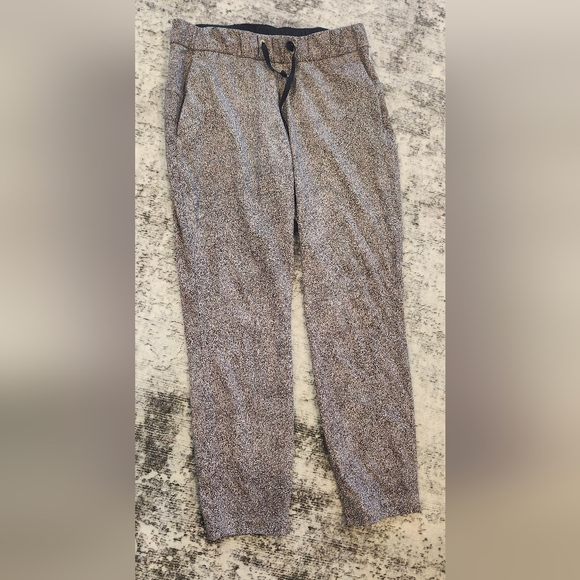 Lululemon City Sweat Jogger Travel Gym Stretchy Pants Size M Grey/brown Abstract - Picture 1 of 2
